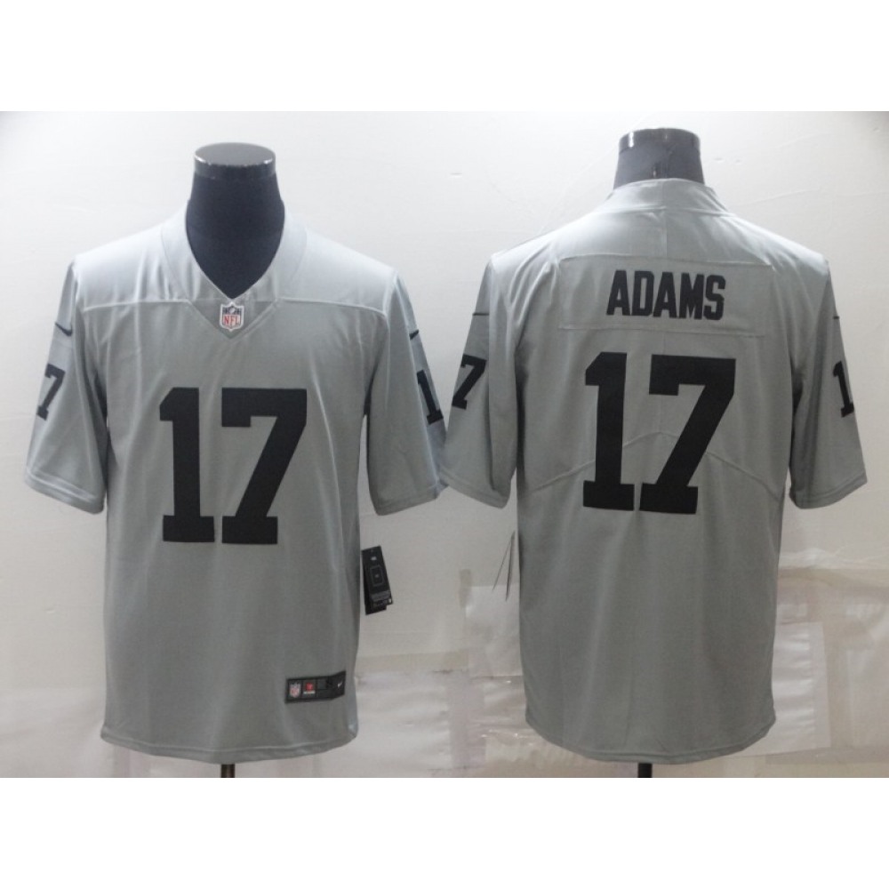 Men's Las Vegas Raiders #17 Davante Adams Grey Limited Stitched Jersey