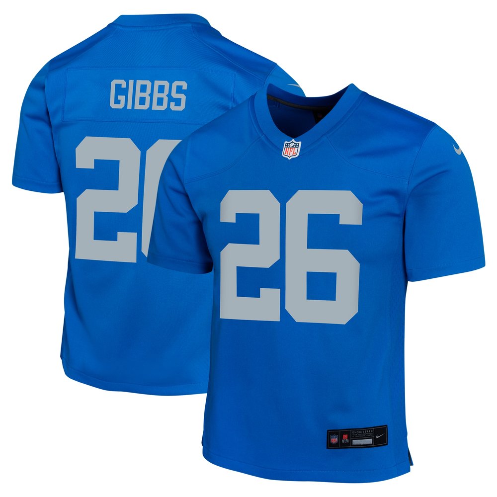 Youth Detroit Lions #26 Jahmyr GibbsBlue Alternate Game Jersey
