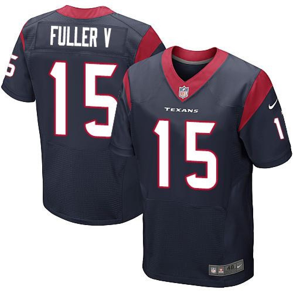 Texans #15 Will Fuller V Navy Blue Team Color Men's Stitched NFL Elite Jersey