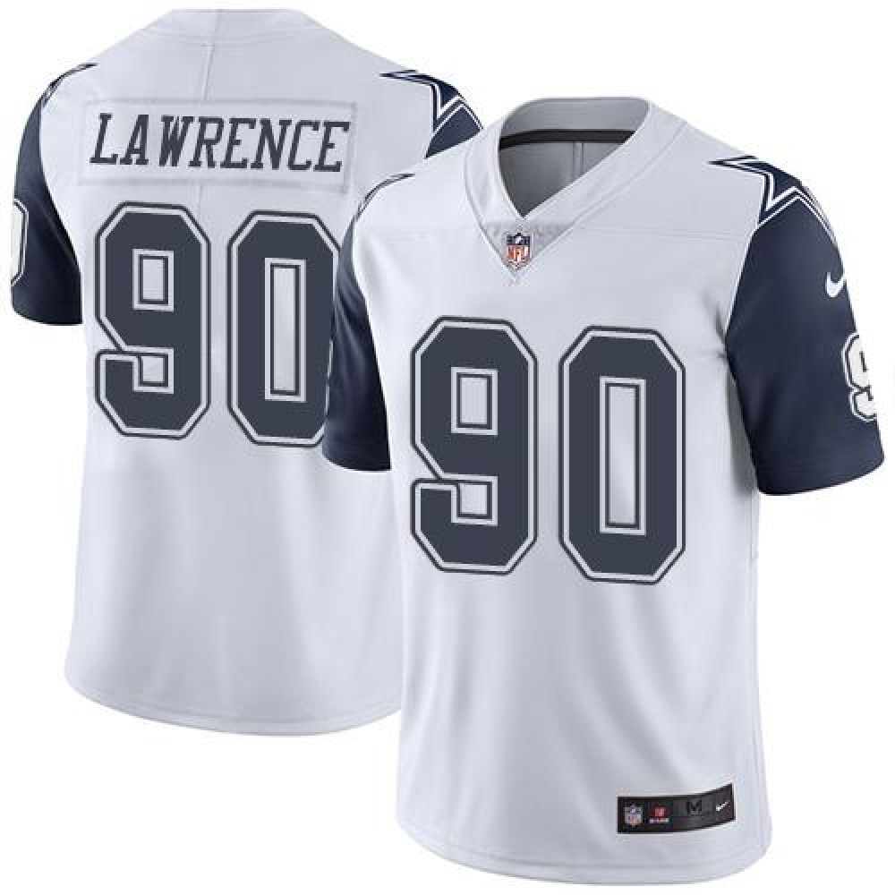 Cowboys #90 Demarcus Lawrence White Men's Stitched NFL Limited Rush Jersey