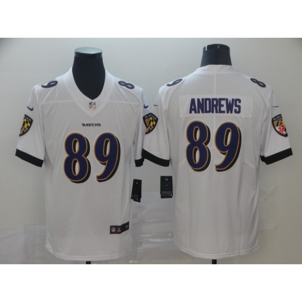 Men's Baltimore Ravens #89 Mark Andrews White Vapor Untouchable Limited NFL Jersey