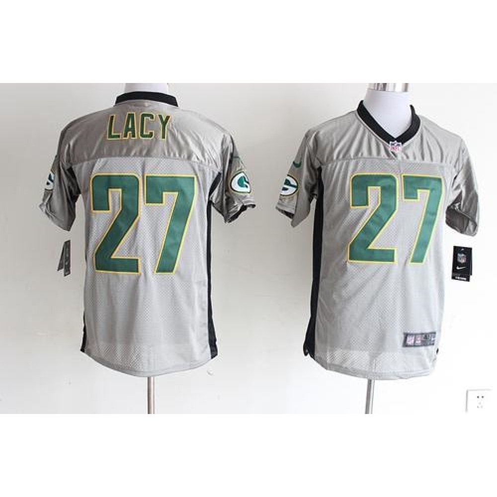 Packers #27 Eddie Lacy Grey Shadow Men's Stitched NFL Elite Jersey