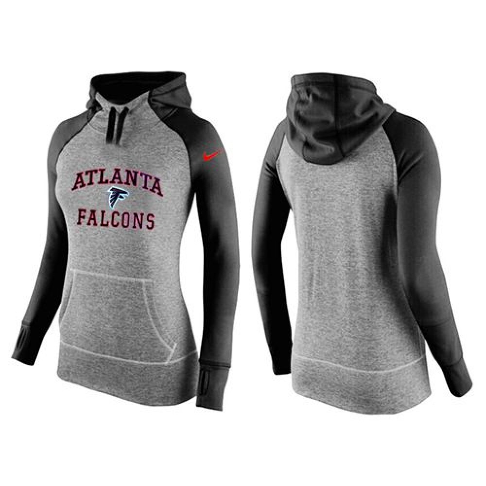 Women'sAtlanta Falcons Performance Hoodie Grey & Black_2