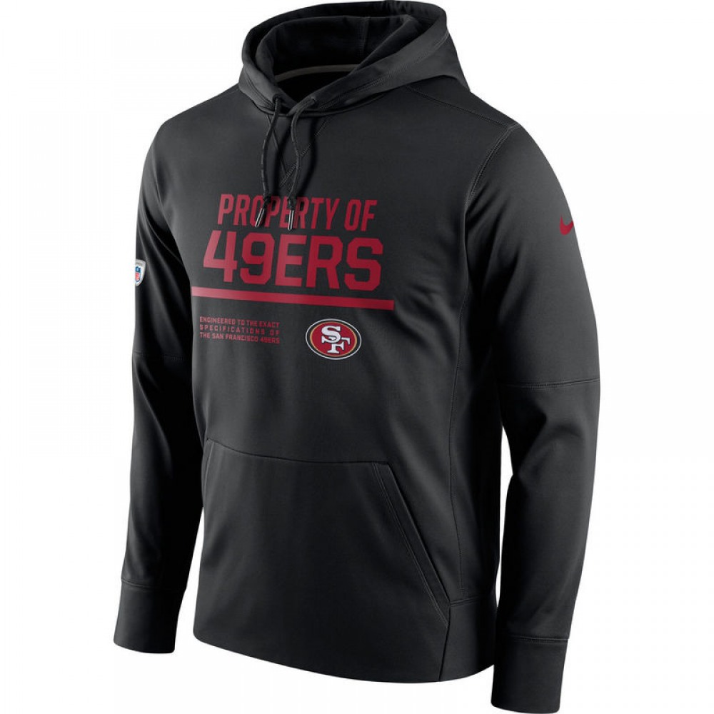 Men's San Francisco 49ersBlack Circuit Property Of Performance Pullover Hoodie