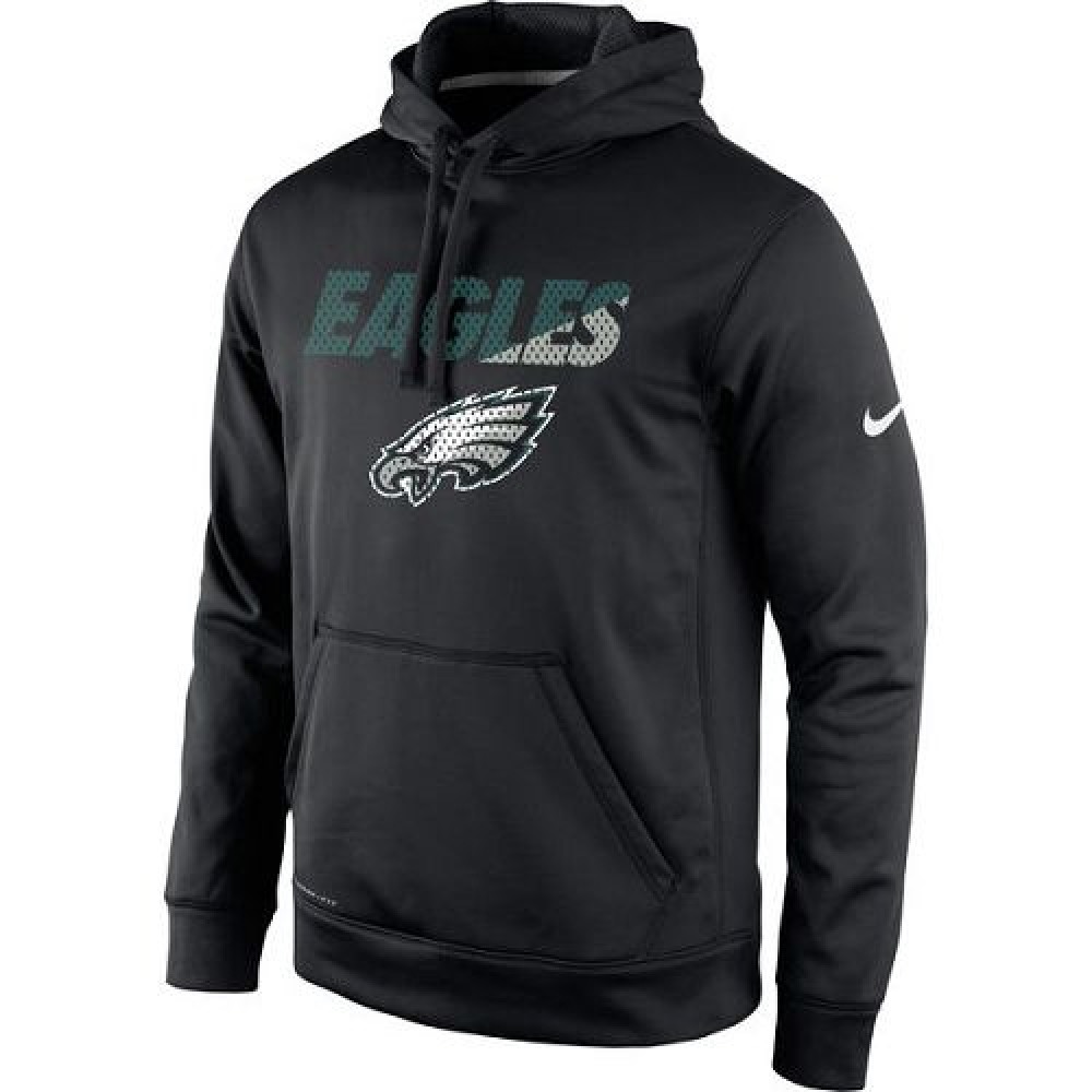 Men's Philadelphia EaglesBlack Kick Off Staff Performance Pullover Hoodie
