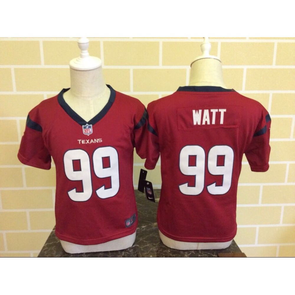ToddlerHouston Texans #99 J.J. Watt Red Stitched NFL Jersey