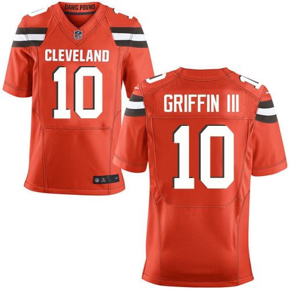 Browns #10 Robert Griffin III Orange Alternate Men's Stitched NFL New Elite Jersey