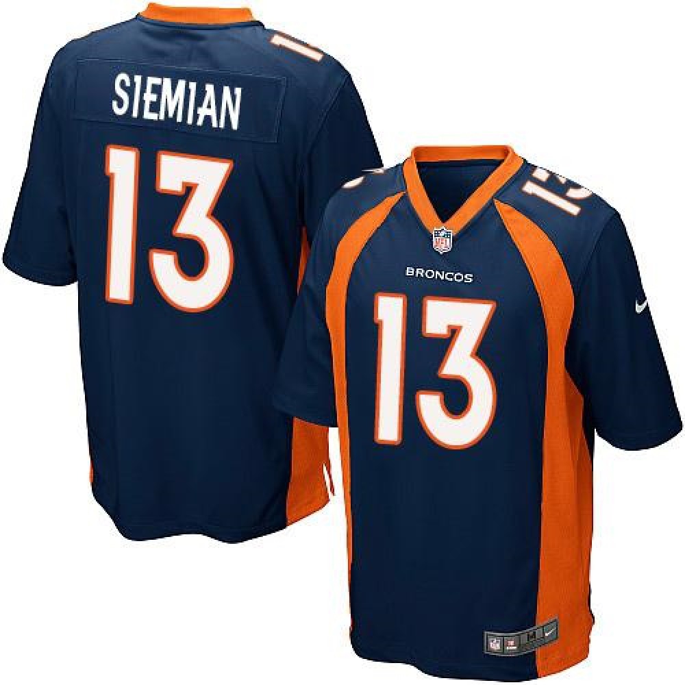 Broncos #13 Trevor Siemian Blue Alternate Youth Stitched NFL New Elite Jersey