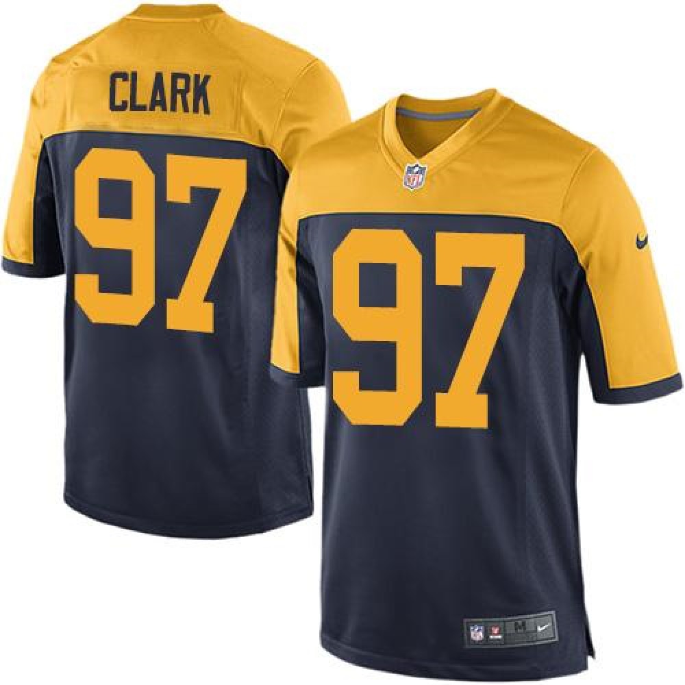 Packers #97 Kenny Clark Navy Blue Alternate Youth Stitched NFL New Elite Jersey