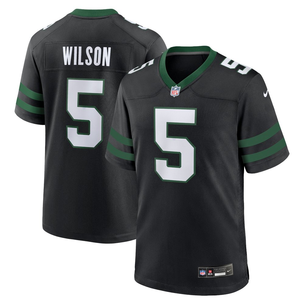 Men's New York Jets Garrett WilsonLegacy Black Alternate Game Jersey
