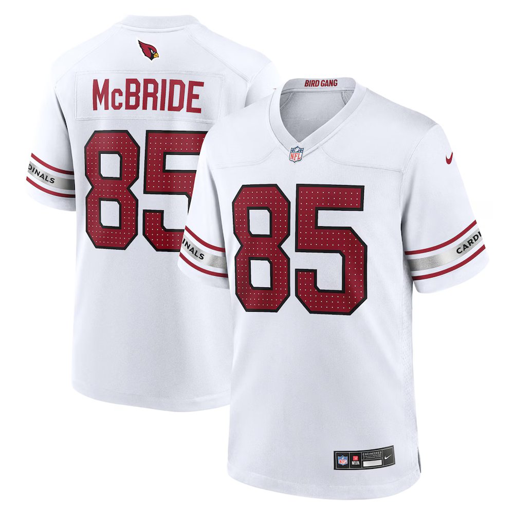 Men's Arizona Cardinals #85 Trey McBrideWhite Game Jersey
