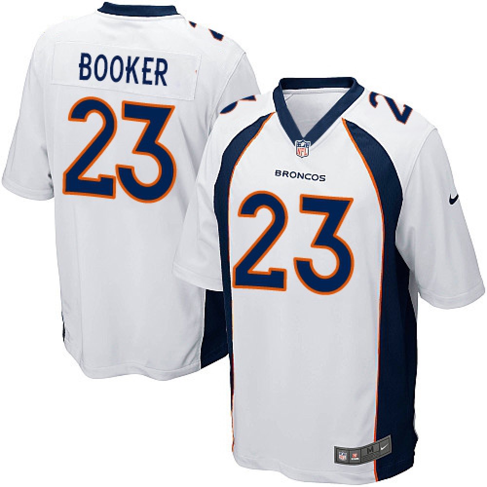 Broncos #23 Devontae Booker White Youth Stitched NFL New Elite Jersey
