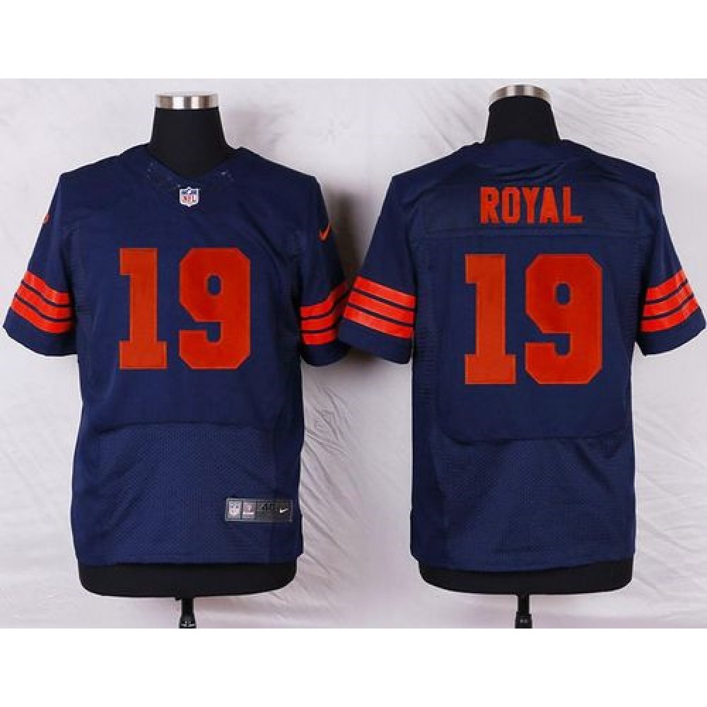 Bears #19 Eddie Royal Navy Blue 1940s Throwback Men's Stitched NFL Elite Jersey