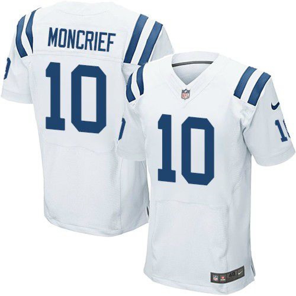 Colts #10 Donte Moncrief White Men's Stitched NFL Elite Jersey