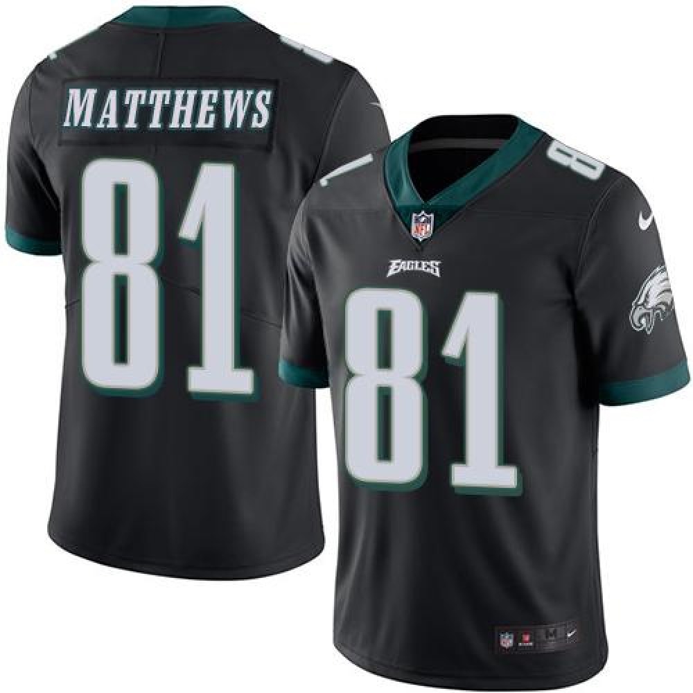 Eagles #81 Jordan Matthews Black Men's Stitched NFL Limited Rush Jersey