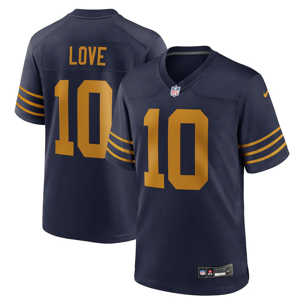 Men's Green Bay Packers #10 Jordan Love Nike Navy The 1923 Classic Game Jersey