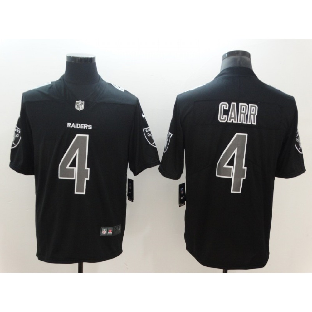 Men's Oakland Raiders #4 Derek Carr Black 2018 Impact Limited Stitched NFL Jersey