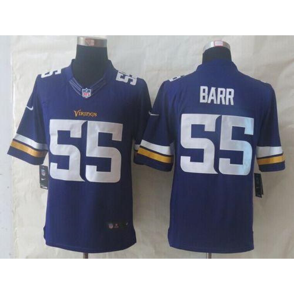 Vikings #55 Anthony Barr Purple Team Color Men's Stitched NFL Limited Jersey