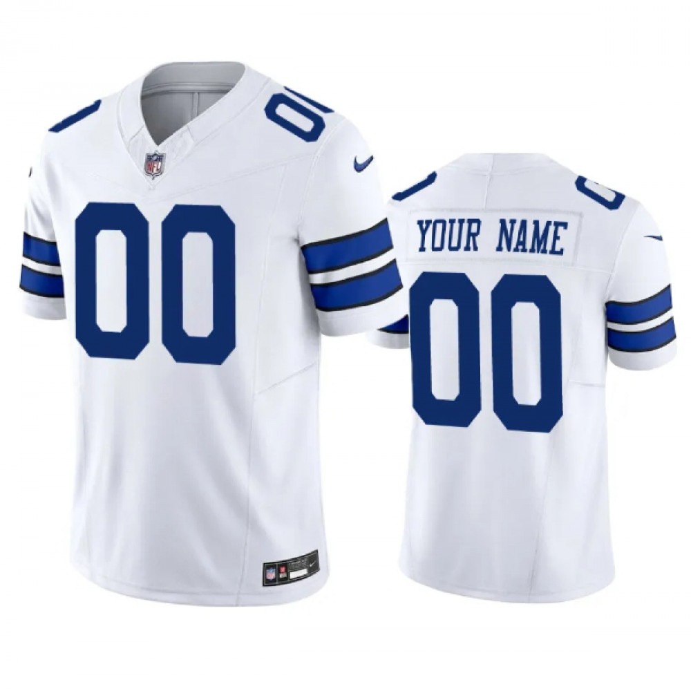 Men's Dallas Cowboys Active Player Custom White 2023 F.U.S.E.Limited Stitched Football Jersey