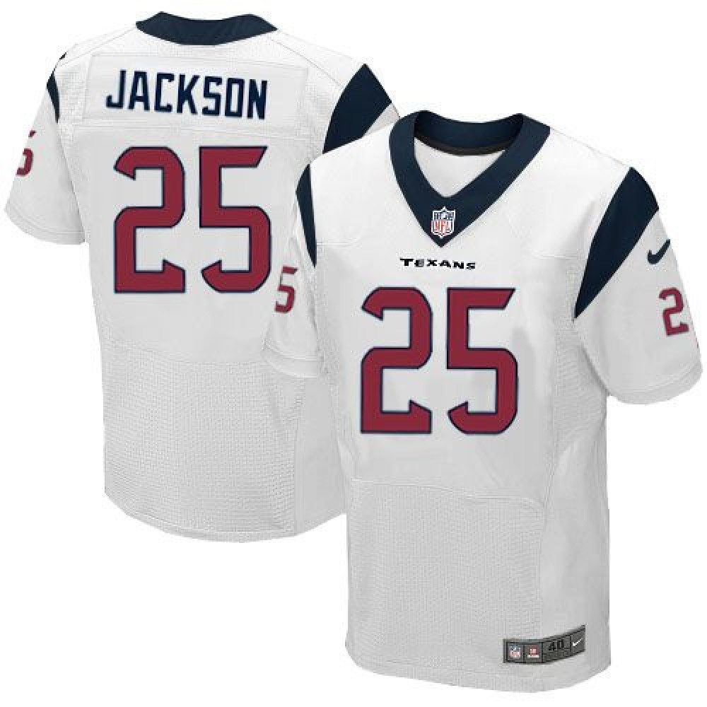Texans #25 Kareem Jackson White Men's Stitched NFL Elite Jersey