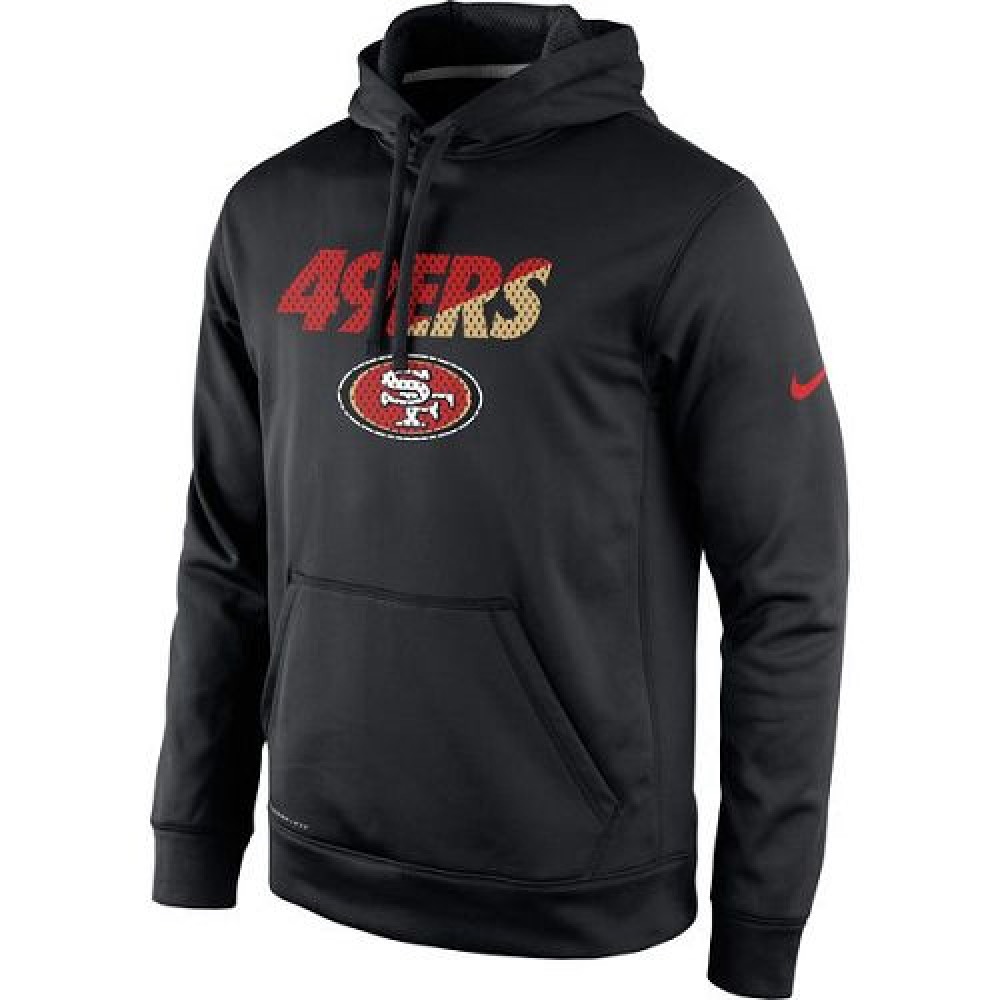 Men's San Francisco 49ersBlack Kick Off Staff Performance Pullover Hoodie