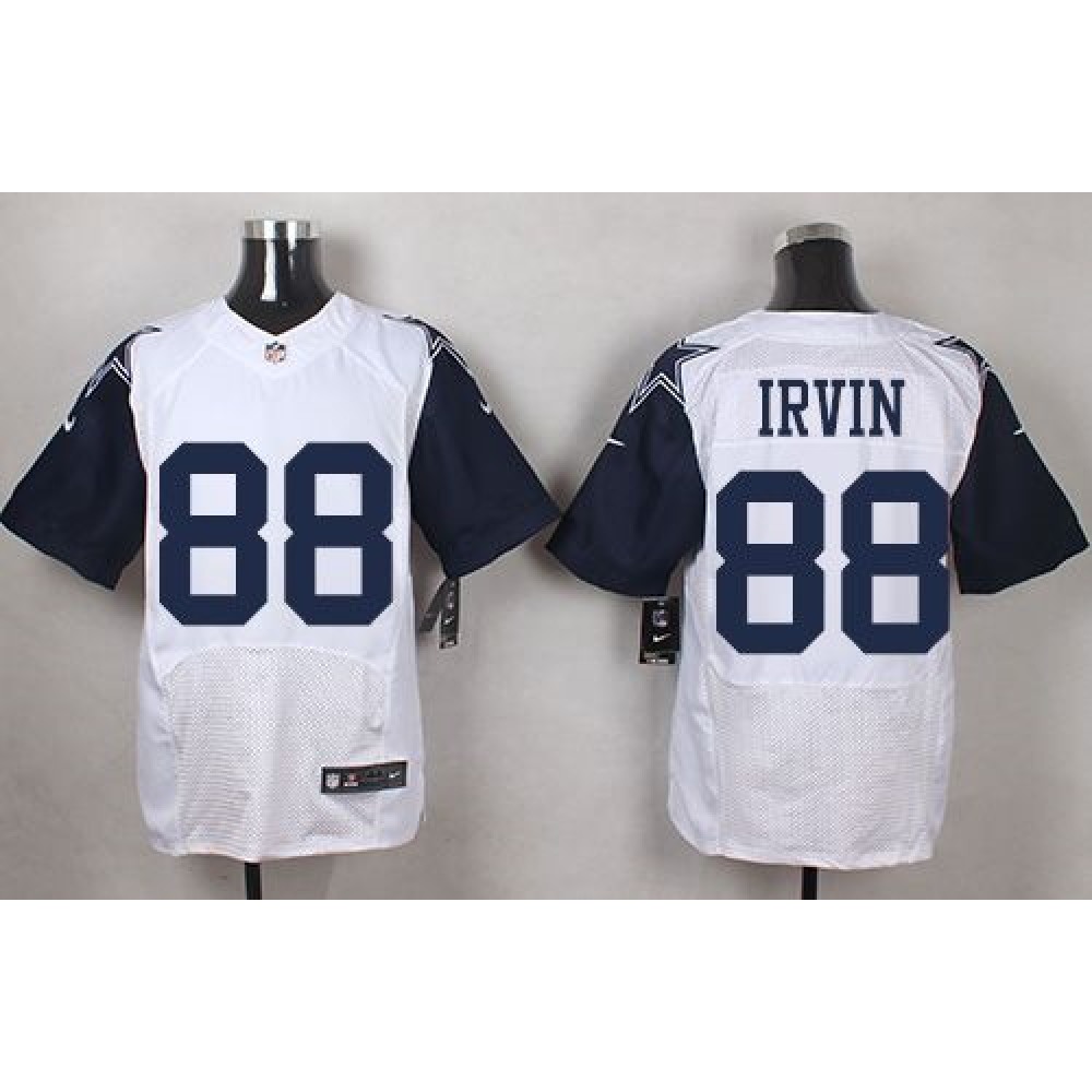 Cowboys #88 Michael Irvin White Men's Stitched NFL Elite Rush Jersey