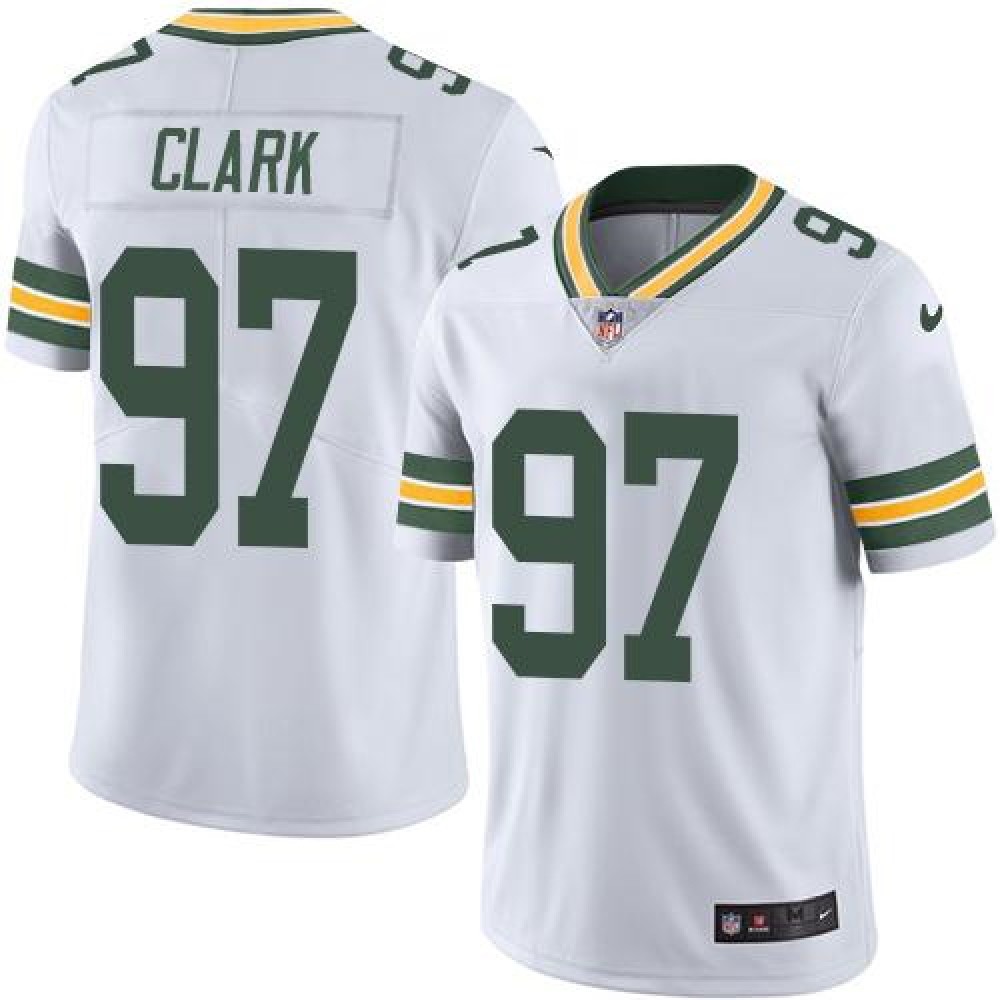 Packers #97 Kenny Clark White Men's Stitched NFL Limited Rush Jersey