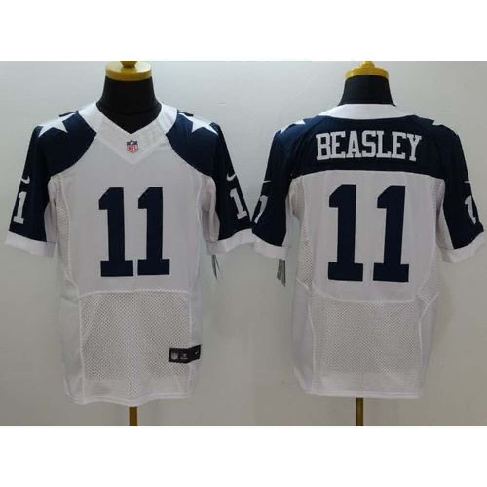 Cowboys #11 Cole Beasley White Thanksgiving Throwback Men's Stitched NFL Elite Jersey
