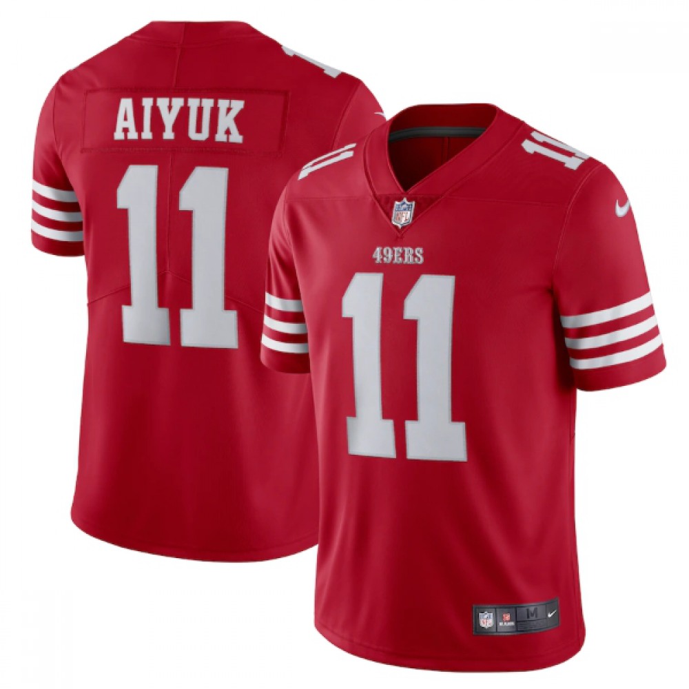 Men's San Francisco 49ers #11 Brandon Aiyuk2022 New Scarlet Vapor Untouchable Stitched Football Jersey