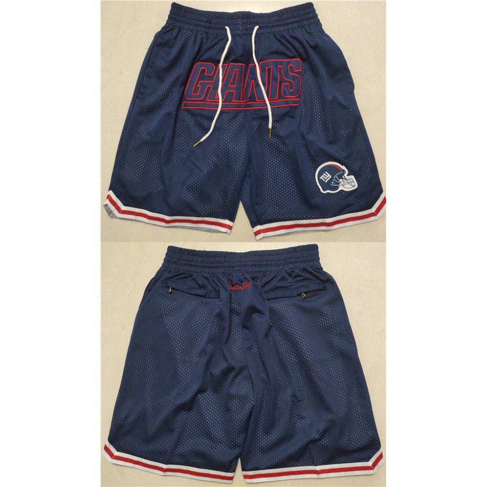 Men's New York Giants Navy Shorts (Run Small)