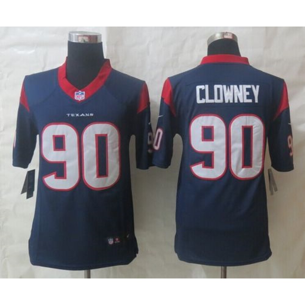 Texans #90 Jadeveon Clowney Navy Blue Team Color Men's Stitched NFL Limited Jersey