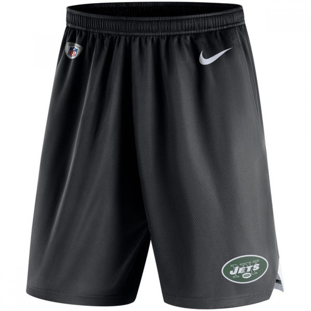 Men's New York JetsBlack Knit Performance Shorts