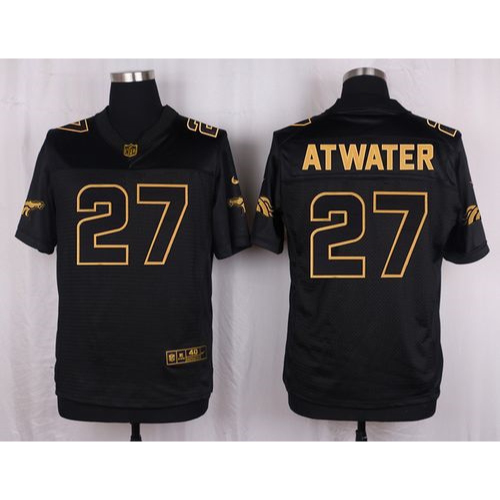 Broncos #27 Steve Atwater Black Men's Stitched NFL Elite Pro Line Gold Collection Jersey