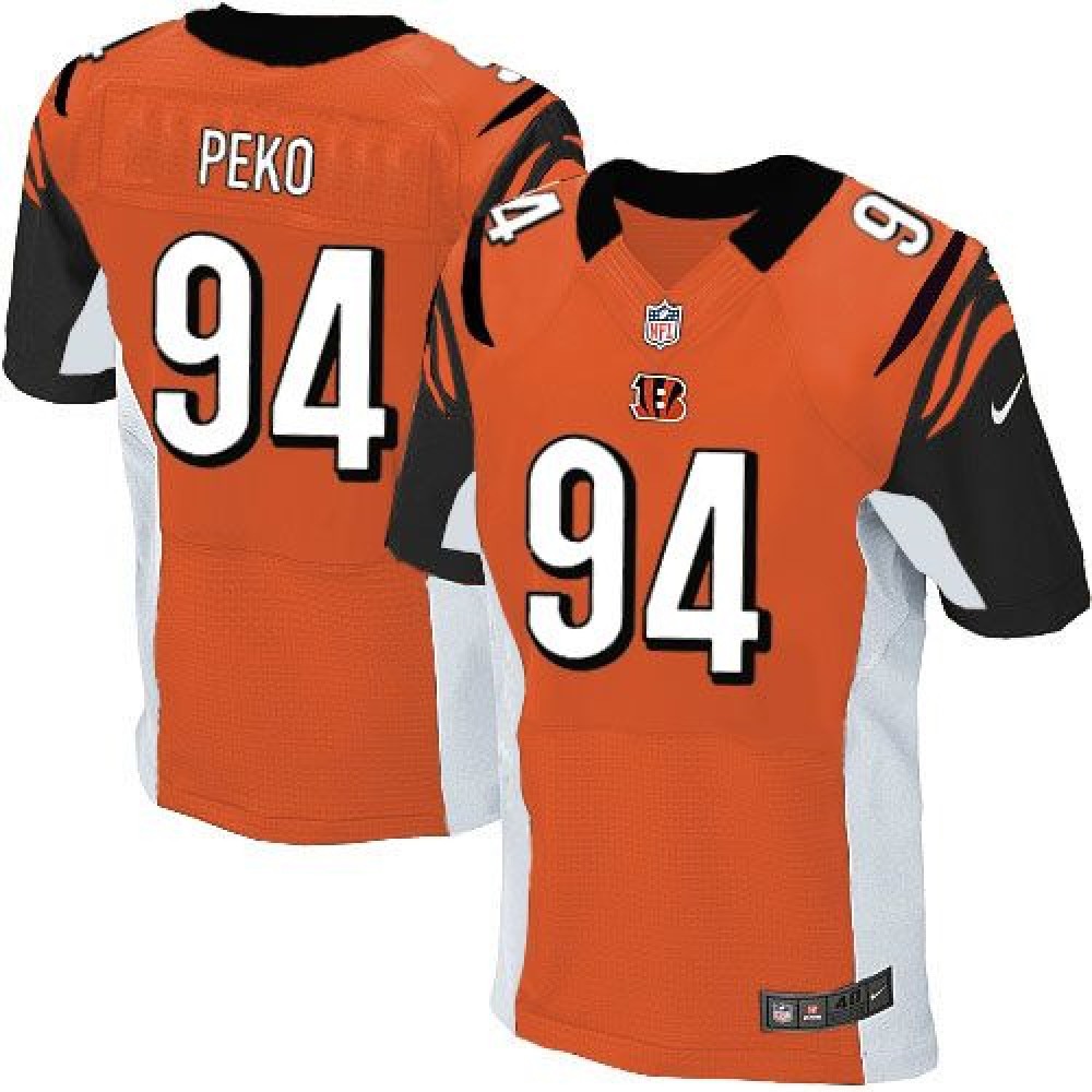 Bengals #94 Domata Peko Orange Alternate Men's Stitched NFL Elite Jersey