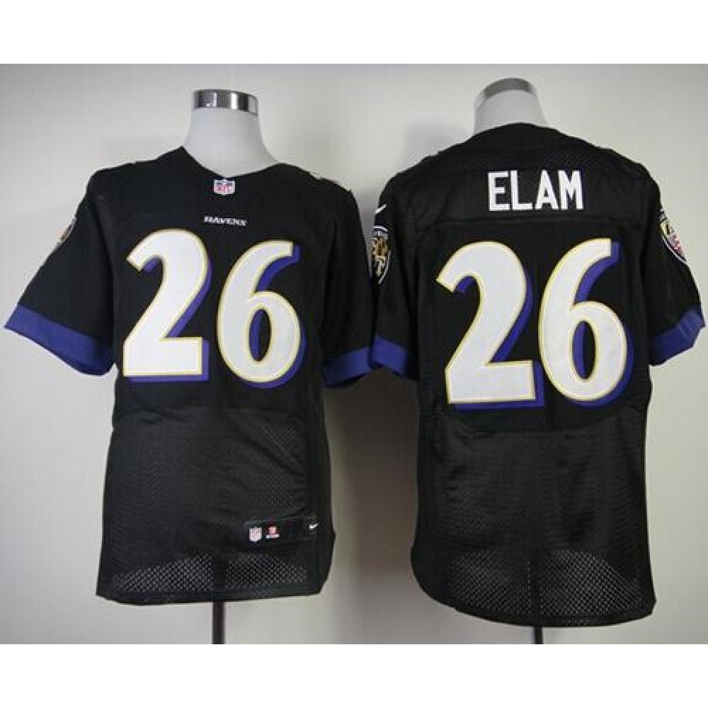 Ravens #26 Matt Elam Black Alternate Men's Stitched NFL New Elite Jersey