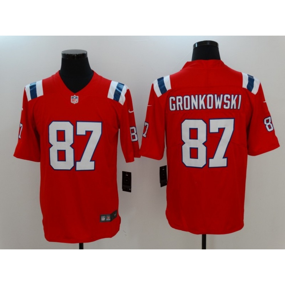 Men's New England Patriots #87 Rob GronkowskiRed Vapor Untouchable Limited Stitched NFL Jersey