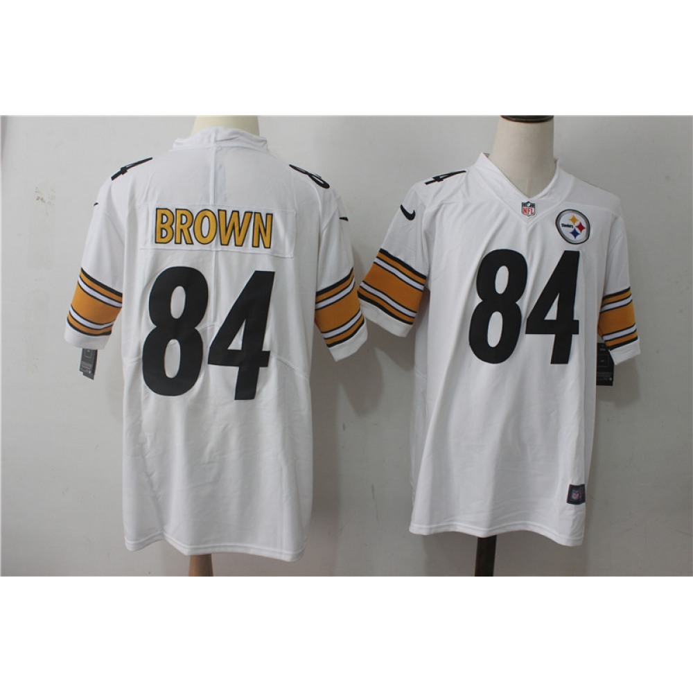 Men'sPittsburgh Steelers #84 Antonio Brown White Stitched NFL Vapor Untouchable Limited Jersey