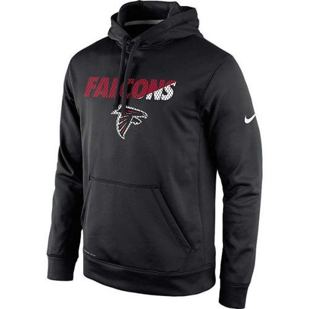 Men's Atlanta FalconsBlack Kick Off Staff Performance Pullover Hoodie