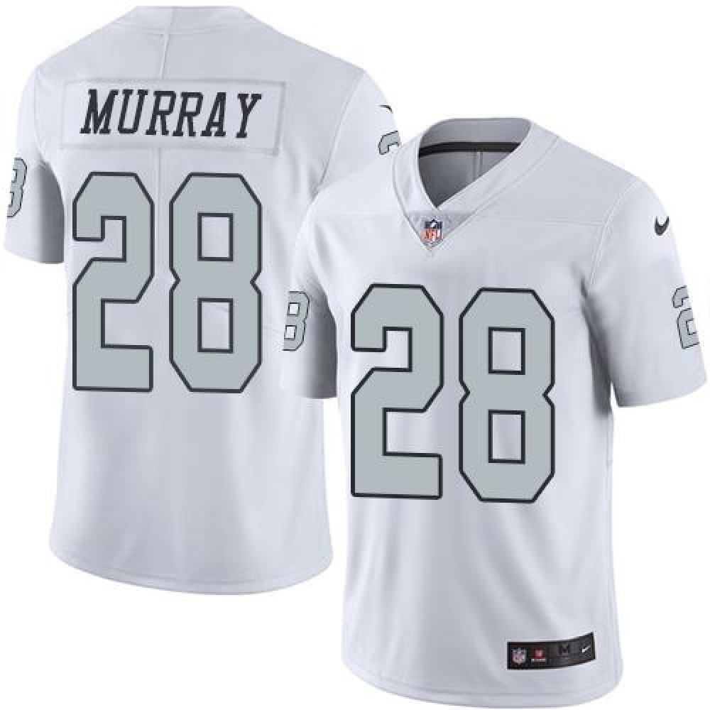 Raiders #28 Latavius Murray White Men's Stitched NFL Limited Rush Jersey