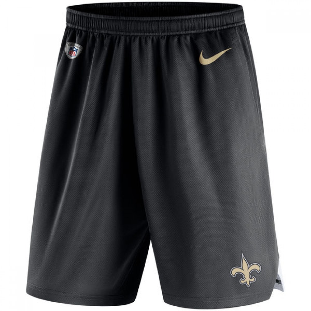 Men's New Orleans SaintsBlack Knit Performance Shorts