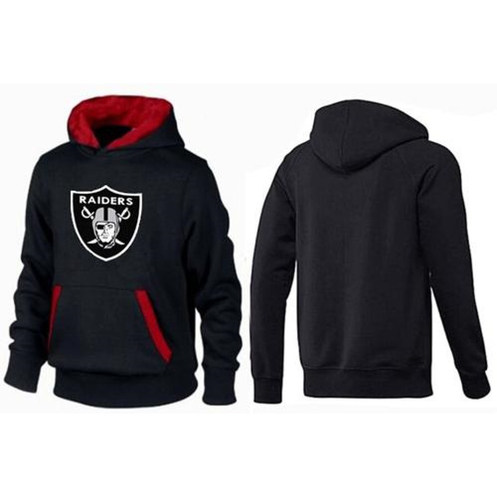 Oakland Raiders Logo Pullover Hoodie Black & Red