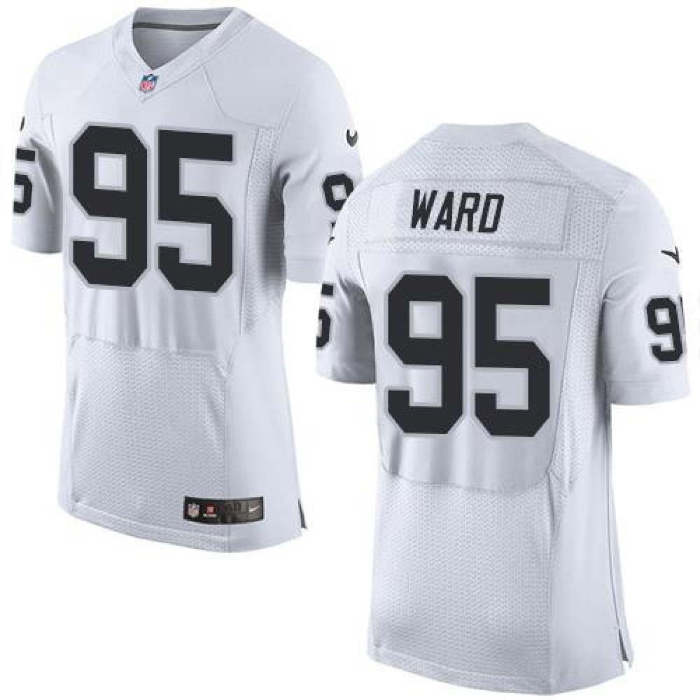 Raiders #95 Jihad Ward White Men's Stitched NFL New Elite Jersey