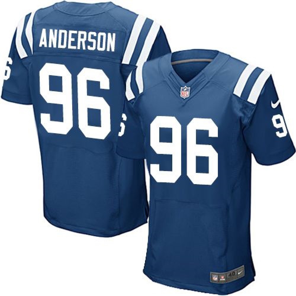 Colts #96 Henry Anderson Royal Blue Team Color Men's Stitched NFL Elite Jersey