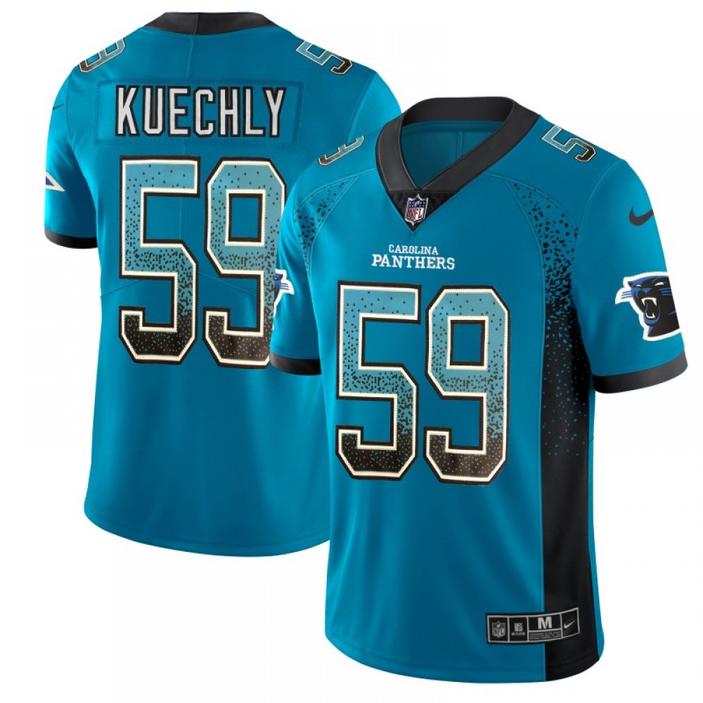 Men's Carolina Panthers #59 Luke KuechlyBlue 2018 Drift Fashion Color Rush Limited Stitched NFL Jersey