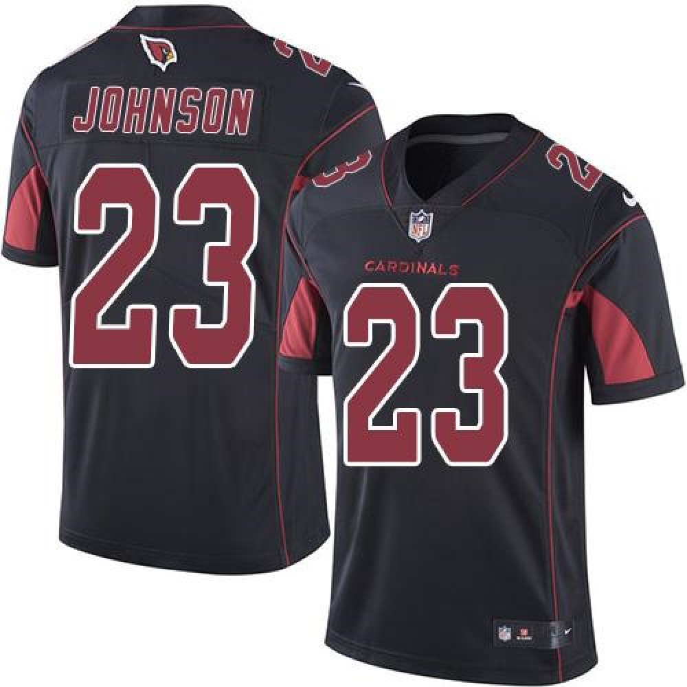 Cardinals #23 Chris Johnson Black Men's Stitched NFL Limited Rush Jersey