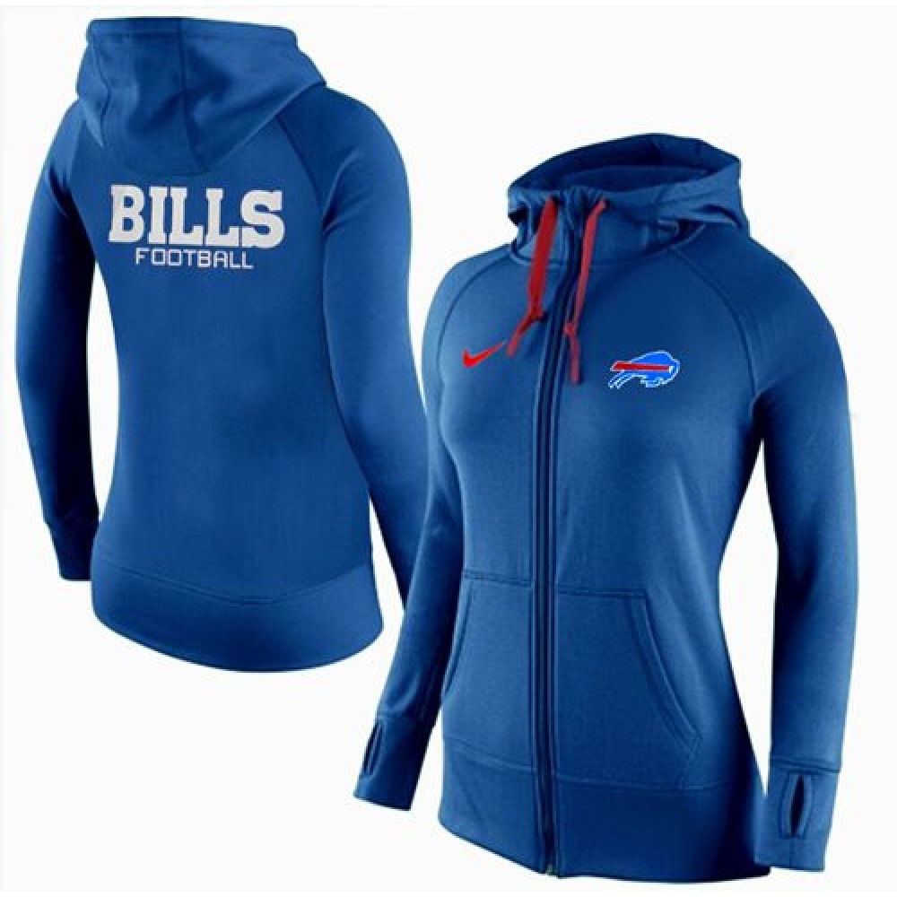 Women'sBuffalo Bills Full-Zip Performance Hoodie Blue