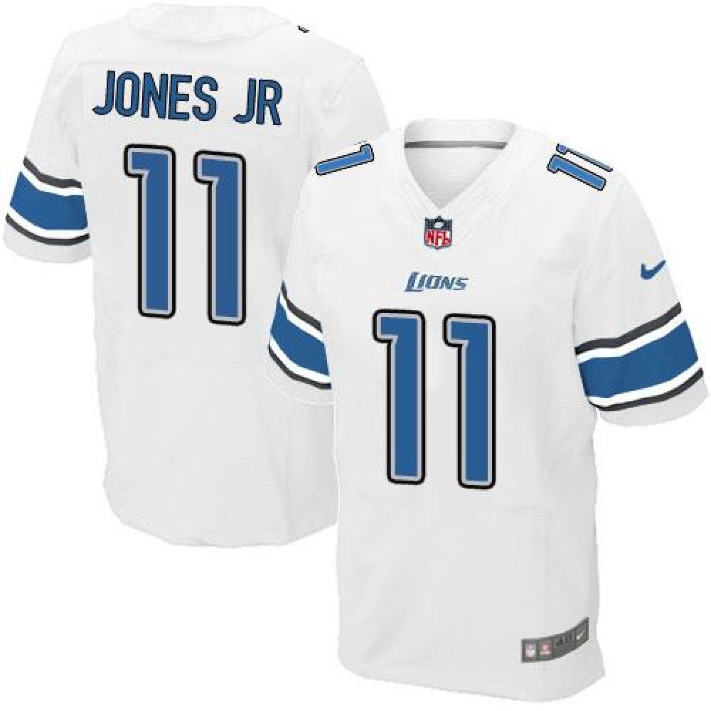 Lions #11 Marvin Jones Jr White Men's Stitched NFL Elite Jersey