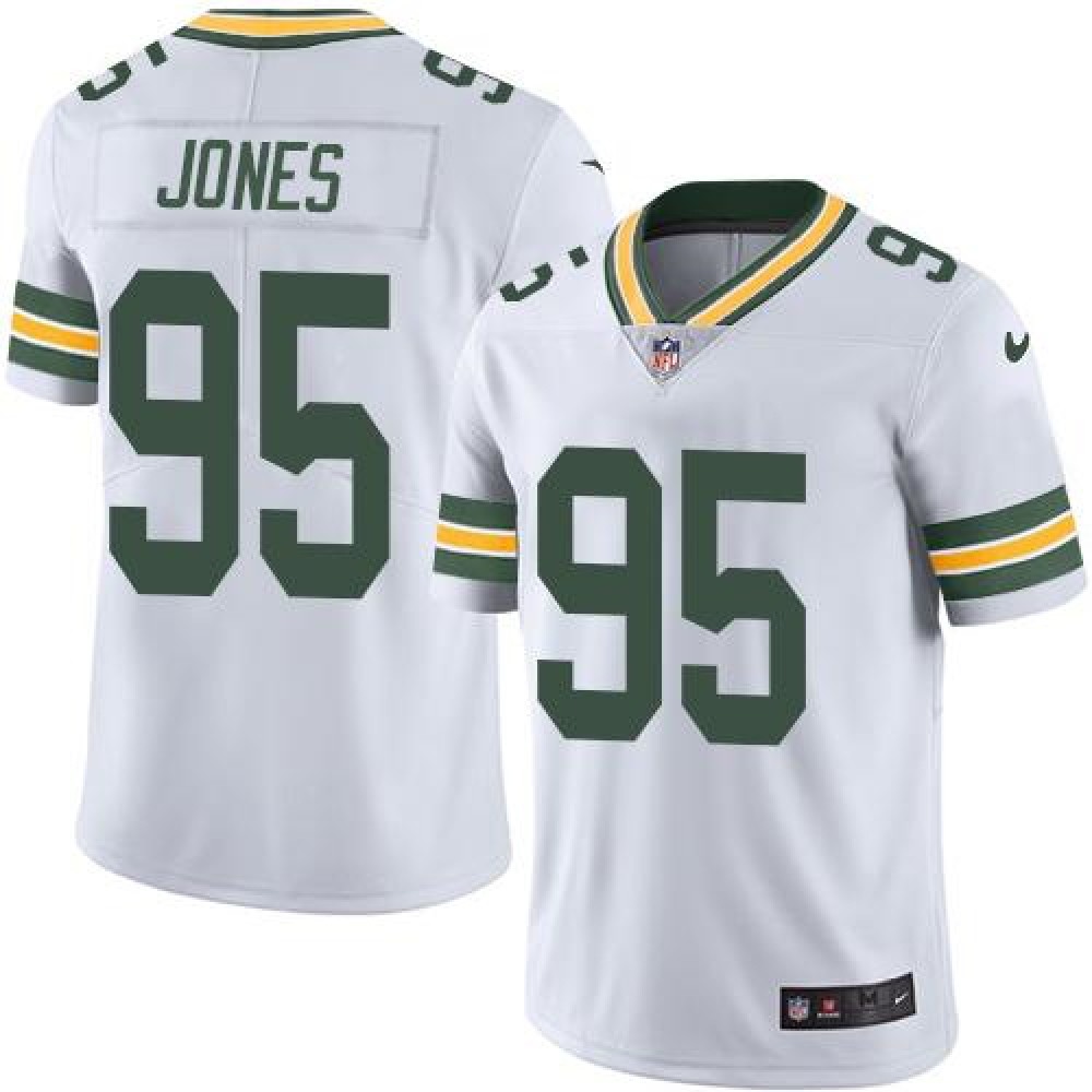 Packers #95 Datone Jones White Men's Stitched NFL Limited Rush Jersey