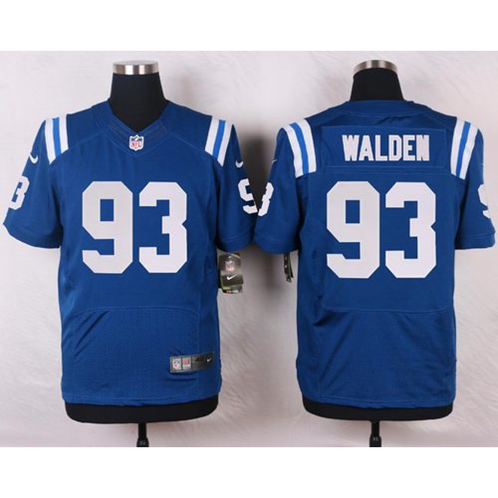 Colts #93 Erik Walden Royal Blue Team Color Men's Stitched NFL Elite Jersey