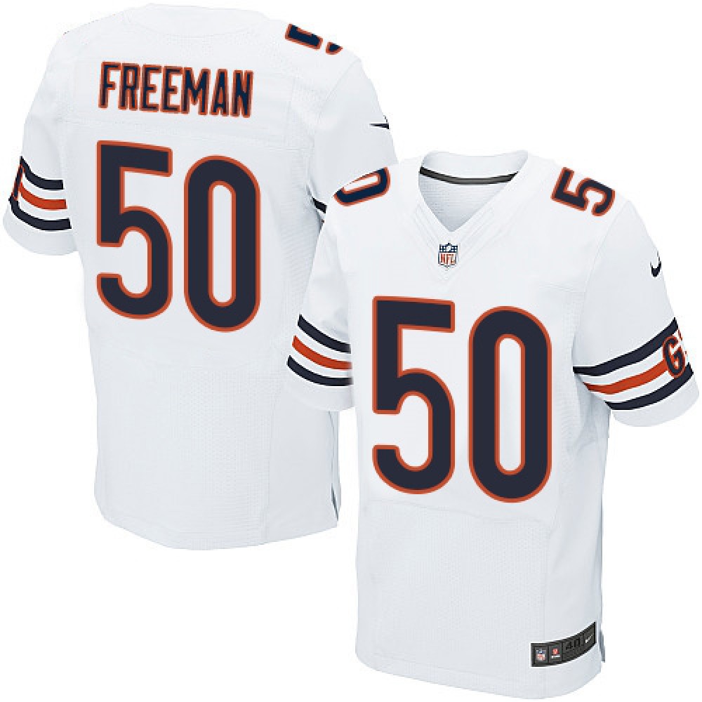 Bears #50 Jerrell Freeman White Men's Stitched NFL Elite Jersey